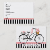 水玉模様Bike-newstripeの黄変なし 名刺 (正面/裏面)