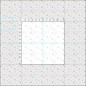 水玉模様By The Yard Fat Quarter ファブリック (タイル)