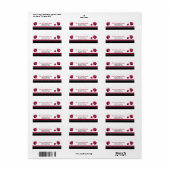 水玉模様Ladybug印刷可能住所 シール (フルシート)