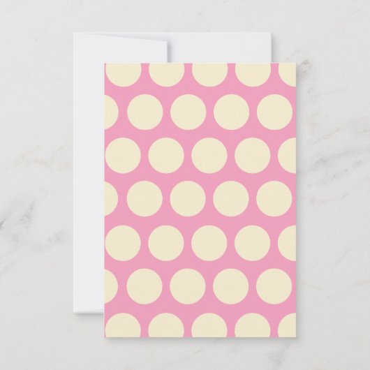 水玉模様Popsiclesフラットノートカード サンキューカード (裏面)