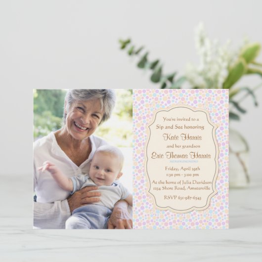 水玉模様SIPと関連項目フォト招待状 招待状 (スタンド正面)