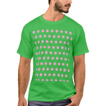 水玉模様Tシャツ（サージグリーン&パステルピンク）