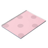 水玉 ピンクのノートパッド ノートブック (左側)