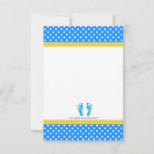 水玉 - 男の子ベビーシャワー招待状 招待状 (裏面)