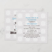 水玉:第13誕生日招待状 招待状 (正面/裏面)