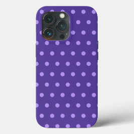 水玉 紫 パターン iPhone 13 PROケース
