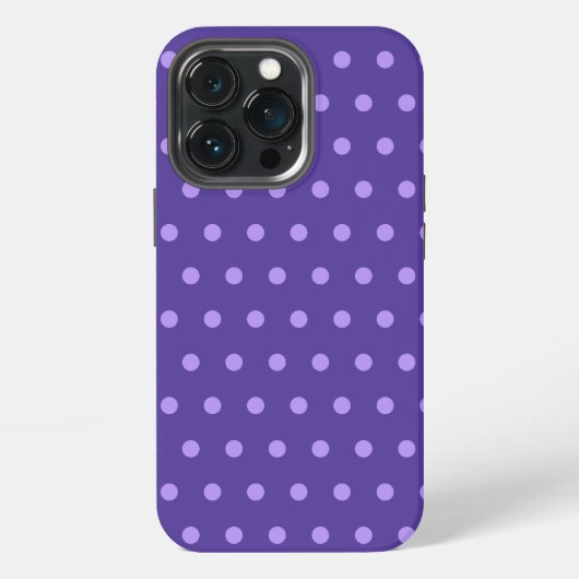 水玉 紫 パターン iPhoneケース (裏面)