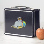 水球で日光浴をする時のシール メタルランチボックス (インサイチュ)