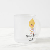 水球のひよこの曇らされたガラスのマグ フロストグラスマグカップ (正面右)