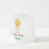 水球のひよこの曇らされたガラスのマグ フロストグラスマグカップ (正面左)