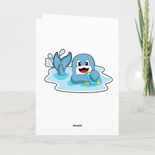 水球のイルカ カード (裏面)