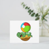 水球のカメ ポストカード (スタンド正面)