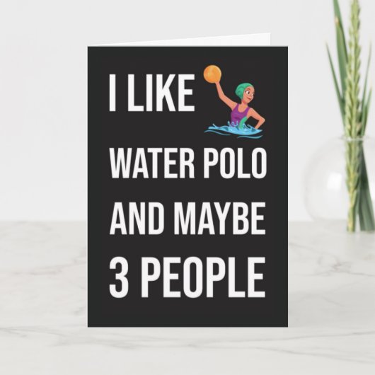 水球のクリスマスオーナメントプレーヤーXmasスポーツ カード (正面)