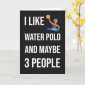 水球のクリスマスオーナメントプレーヤーXmasスポーツ カード (黄色い花)