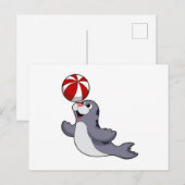 水球のシール ポストカード (正面/裏面)