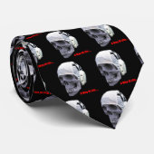 水球のスカルのタイ(黒) ネクタイ (ロール)