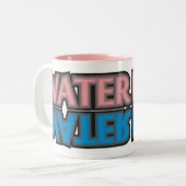 水球のピンク ツートーンマグカップ (正面左)
