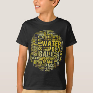 水球の単語の雲プロダクト Tシャツ