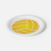 水球の球の紙皿 ペーパープレート (アングル)