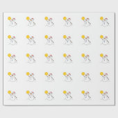 水球の雪だるまの包装紙 ラッピングペーパー (フラット)