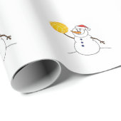 水球の雪だるまの包装紙 ラッピングペーパー (ロールコーナー)