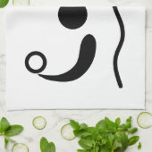 水球のWaterpoloのピクトグラム キッチンタオル (折り畳み)