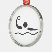 水球のWaterpoloのピクトグラム メタルオーナメント (左)