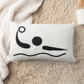 水球のWaterpoloのピクトグラム ランバークッション (ブランケット)