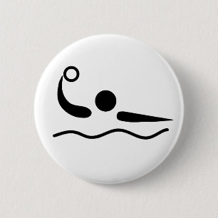 水球のWaterpoloのピクトグラム 缶バッジ