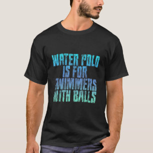 水球はボールを持ったスイマーのためのスポーツ Tシャツ