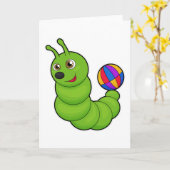 水球をするケータピラー カード (黄色い花)