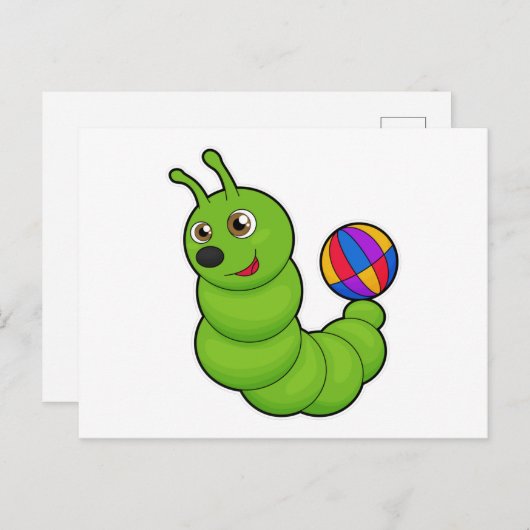 水球をするケータピラー ポストカード (正面/裏面)