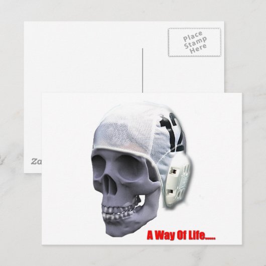 水球スカル ポストカード (正面/裏面)