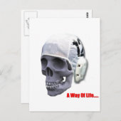 水球スカル ポストカード (正面/裏面)