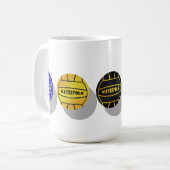 水球プレーヤーおよびwaterpoloプレーヤーの球 コーヒーマグカップ (正面左)