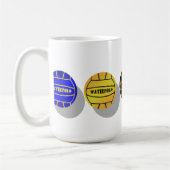 水球プレーヤーおよびwaterpoloプレーヤーの球 コーヒーマグカップ (左)