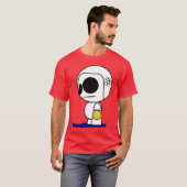 水球プレーヤーの漫画の男 Tシャツ (正面フル)