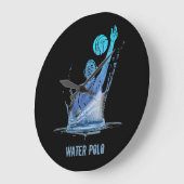 水球ヴィンテージスポーツアスリート付きボール ラージ壁時計 (傾斜)