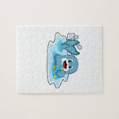 水球付きイルカ ジグソーパズル (横)