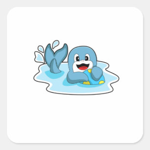 水球付きイルカ スクエアシール