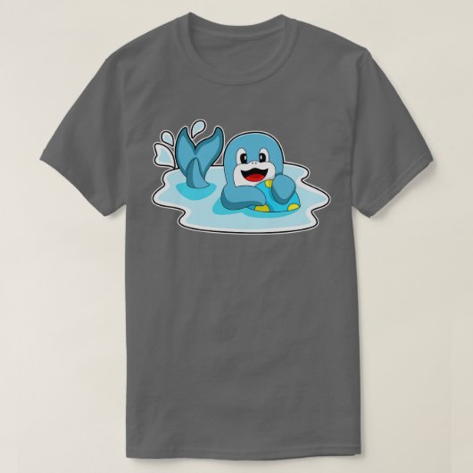 水球付きイルカ Tシャツ (デザイン正面)