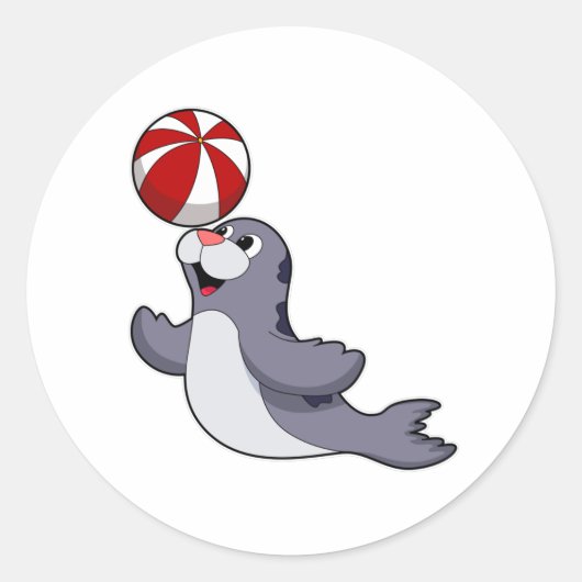 水球付きシール ラウンドシール (正面)