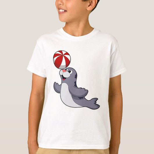 水球付きシール Tシャツ (正面)