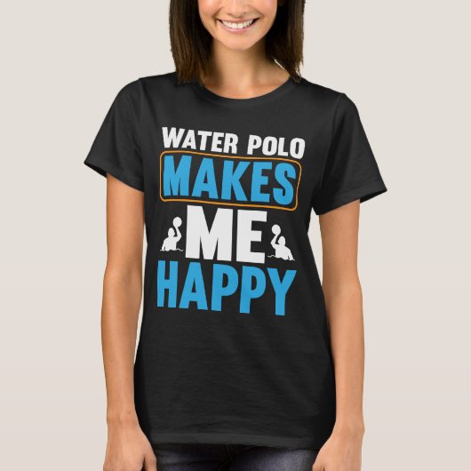 水球私は水球幸せにする Tシャツ (正面)