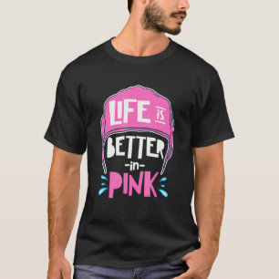 水球選手にとって人生はピンクの方が良い Tシャツ