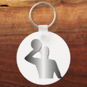 水球選手のシルエット キーホルダー (正面)