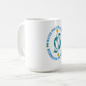 水球選手は戦いで人魚だ コーヒーマグカップ (正面左)