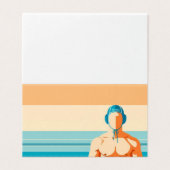 水球選手グリーティングカード (外部フラット)