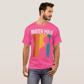 水球選手ヴィンテージレトロ70Sデザイン水P Tシャツ (正面フル)