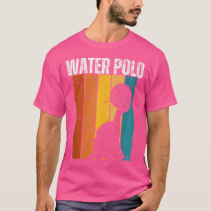 水球選手ヴィンテージレトロ70Sデザイン水P Tシャツ
